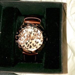 Guess cheetah watch